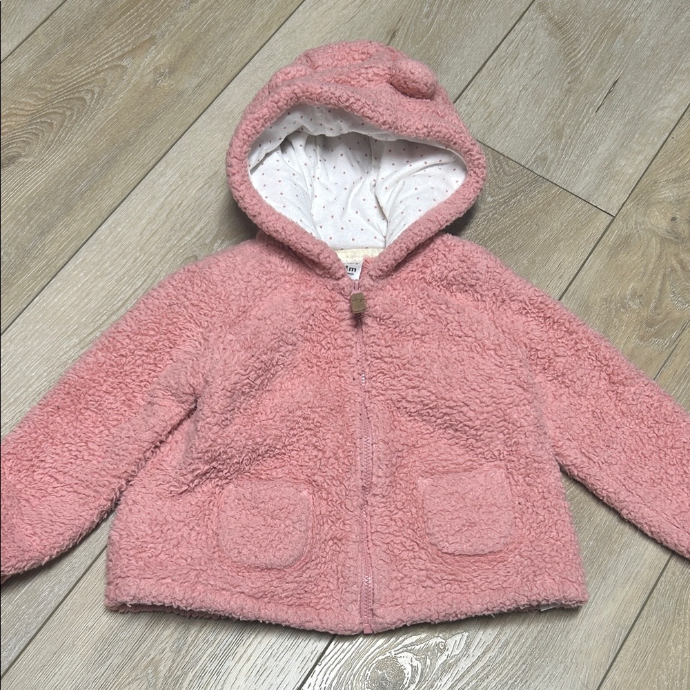 Carter's Pink Fuzzy Puffer Jacket